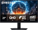 Samsung 27-inch QHD Gaming Monitor, 2560x1440 Resolution, IPS Display, LS27FG600EMXUE, 350Hz Refresh Rate, 1ms Response Time, HDR400
