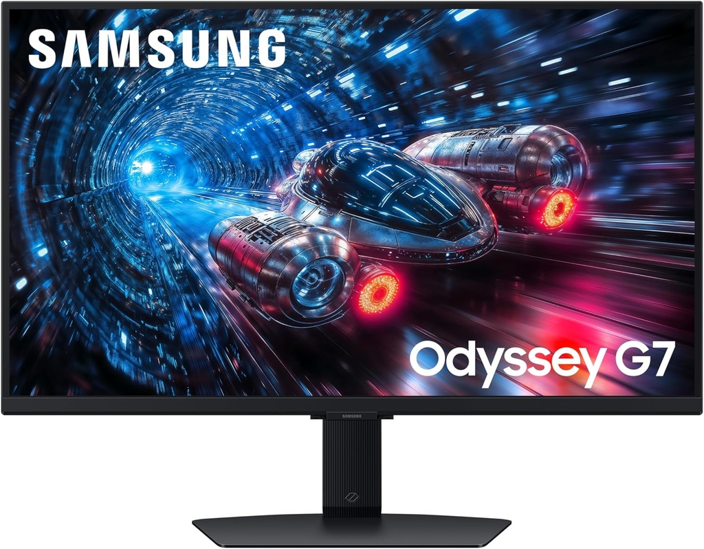 Samsung 27" Odyssey G7 G70F 4K 180Hz Or FHD 360Hz 1Ms Response Time G-Sync with Pivot Gaming Monitor, LS27FG706EMXUE