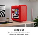 HYTE CS-HYTE-X50G-RR Red ABS / Steel / Tempered Glass ATX Mid Tower Case