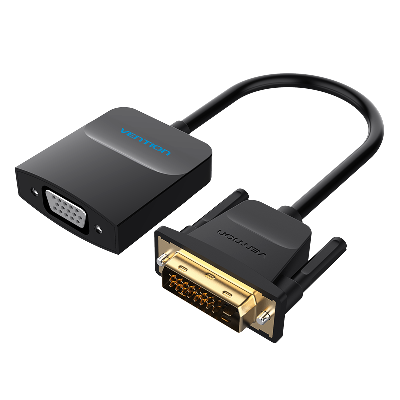 VENTION DVI to VGA Converter 0.15M Black Metal Type Model # EBBBB