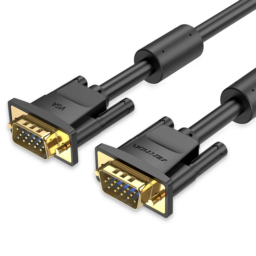 VENTION VGA(3+6) Male to Male Cable with ferrite cores 1M Black Model # DAEBF