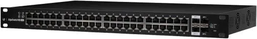 Ubiquiti PoE 1U High Rackmount Switch, 48x 10/100/1000 Mb/s, 2x 1/10 Gb/s SFP+, & 2x 1 Gb/s SFP Ethernet Ports, 70Gb/s Non-Blocking Throughput, Black ES-48-500W EdgeSwitch 48
