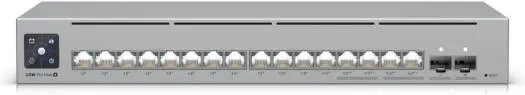 Ubiquiti Switch Pro Max 16 PoE Switch, 84 Gbps Switching Capacity, 64.496 Mpps Forwarding Rate, 1.3" Touch Display, 180W Total PoE Available, Ethernet Switch Pro Max 16 PoE