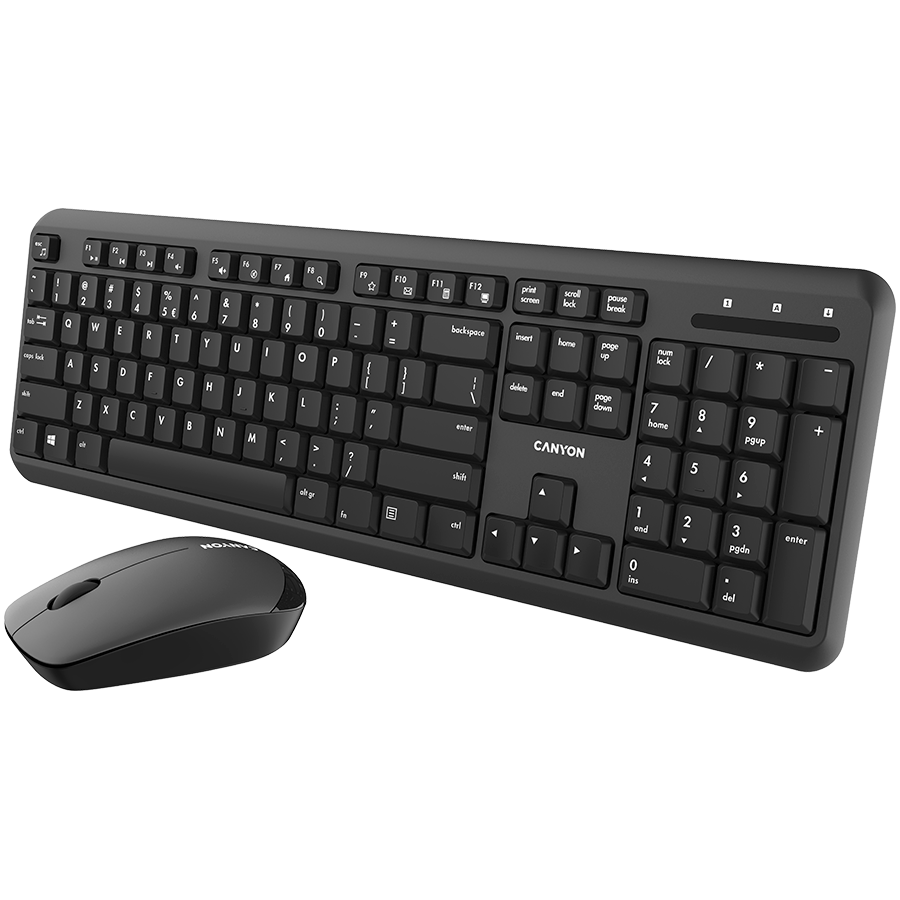 [CNS-HSETW02-AR] CANYON SET-W20 EN/AR Keyboard+Mouse Velvet Wireless Black