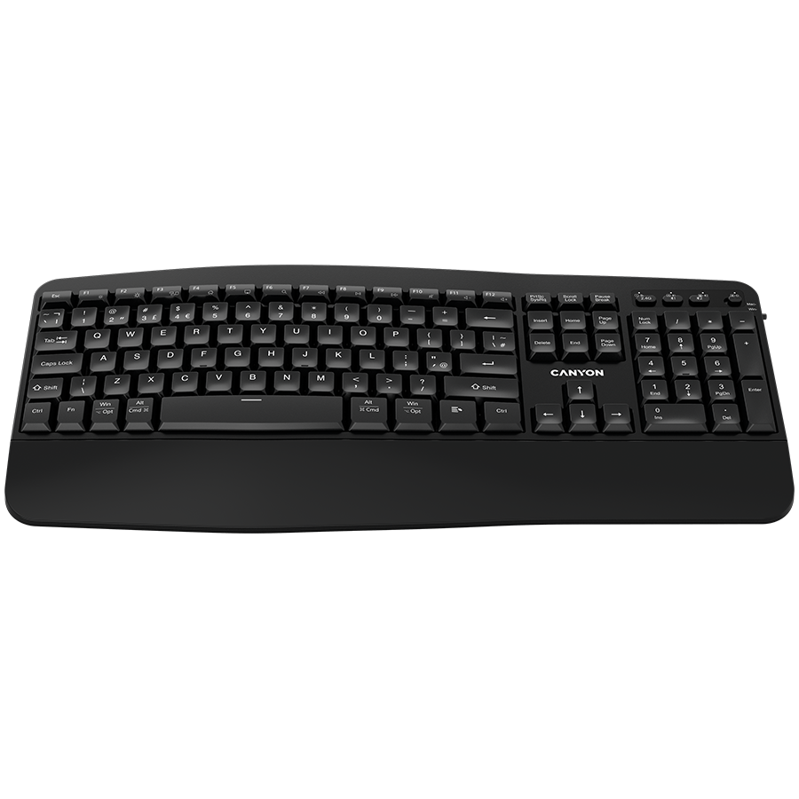 [CNS-HKBW6-AR] CANYON keyboard HKB-W6 Wireless Black EN/AR