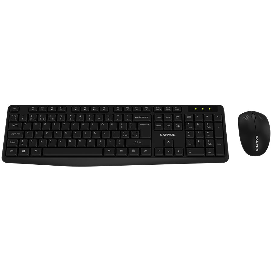 [CNE-HSETW01-AR] CANYON SET-W01 EN/AR Keyboard+Mouse Wireless Black