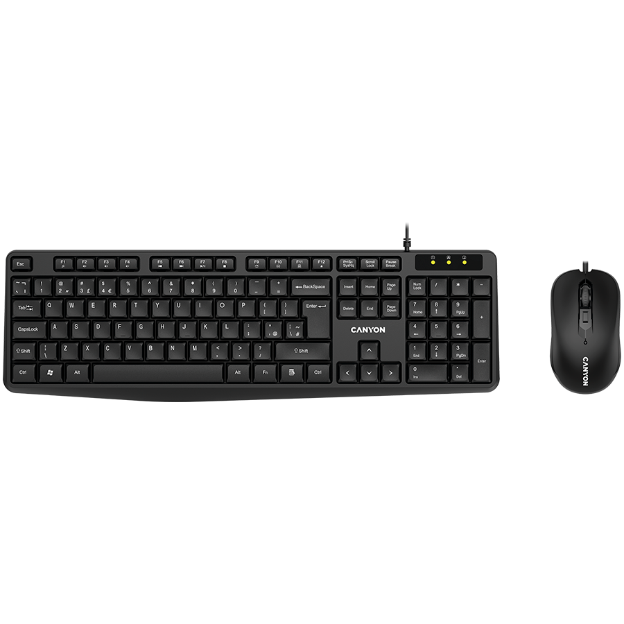 [CNE-CSET1-AR] CANYON SET-1 EN+AR Keyboard+Mouse Wired Black
