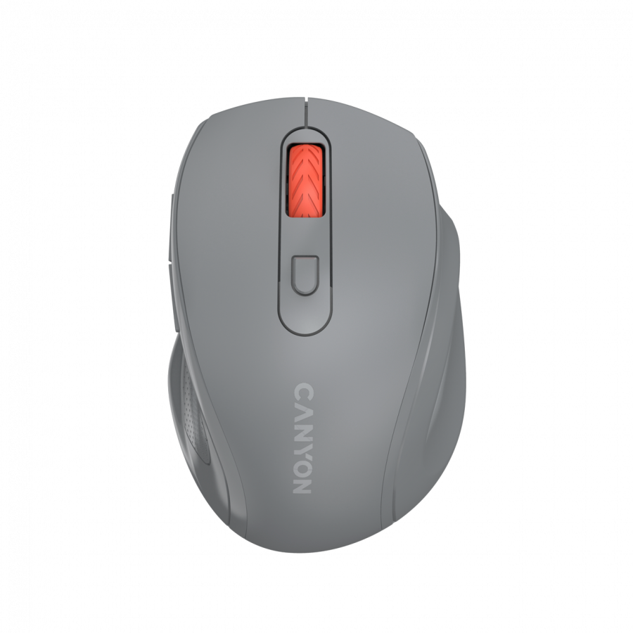 [CNE-CMSW20DG] Canyon 6 buttons wireless 2.4Ghz mouse, MX8650A Sensor, DPI up to 1600,Injection case, 3 M life times left and right switches, 2xAAA battery, ABS material. Size: 105x71x40mm, Weight: 59g, Dark grey