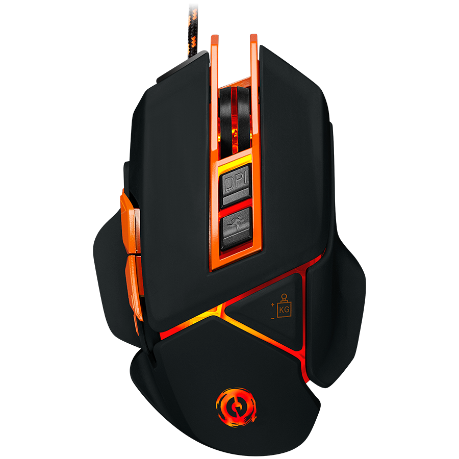 [CND-SGM6N] CANYON mouse Hazard GM-6 LED Wired Black Orange
