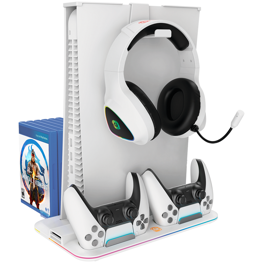 [CND-CSPS5W] CANYON cooling stand CS-5 RGB PS5 Charge White