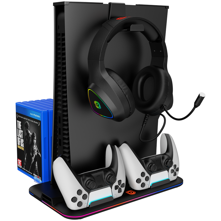 [CND-CSPS5B] CANYON cooling stand CS-5 RGB PS5 Charge Black