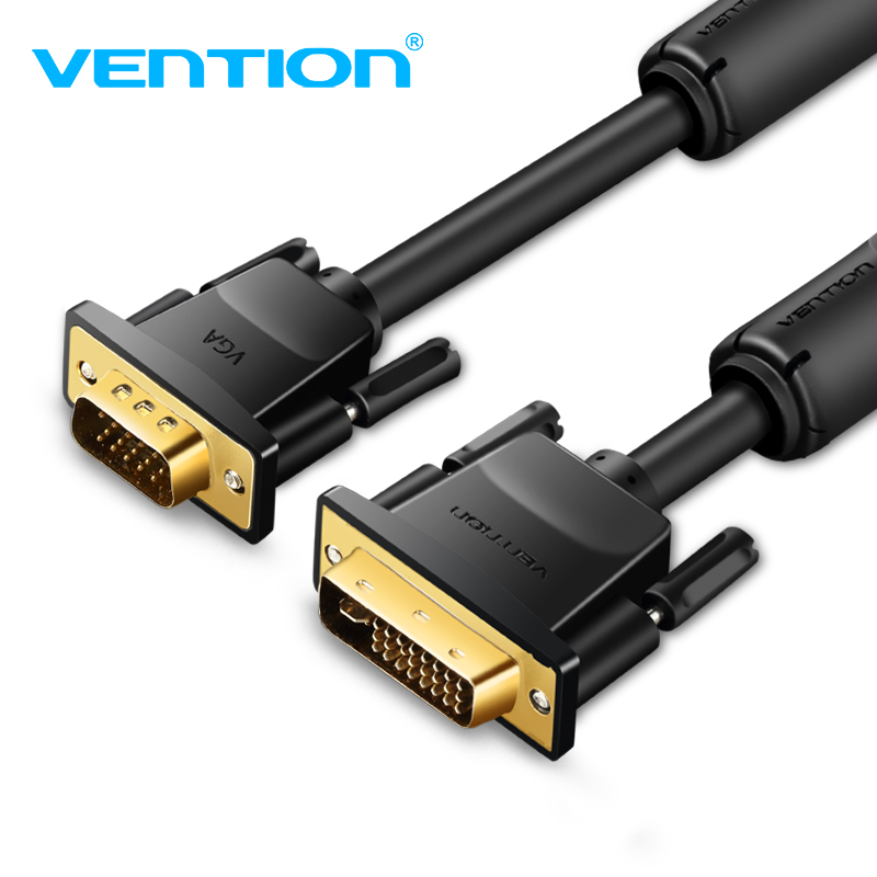 VENTION DVI(24+5) to VGA Cable 1M Black Model # EACBF