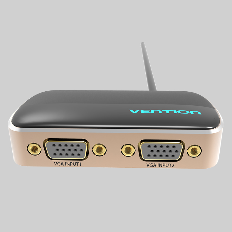 [DBCBF] VENTION 2 In 1 Out VGA Switcher 1M Black Metal Type Model # DBCBF