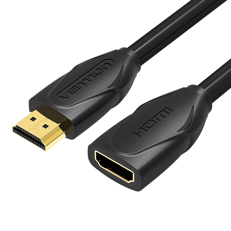 [VAB-B06-B300-M] VENTION Cotton Braided 3.5mm Audio Extension Cable 3M Black Metal Type Model # VAB-B06-B300-M