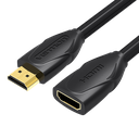 VENTION Cotton Braided 3.5mm Audio Extension Cable 3M Black Metal Type Model # VAB-B06-B300-M