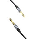 VENTION Cotton Braided 6.5mm Male to Male Audio Cable 0.5M Gray Aluminum Alloy Type Model # BASHD