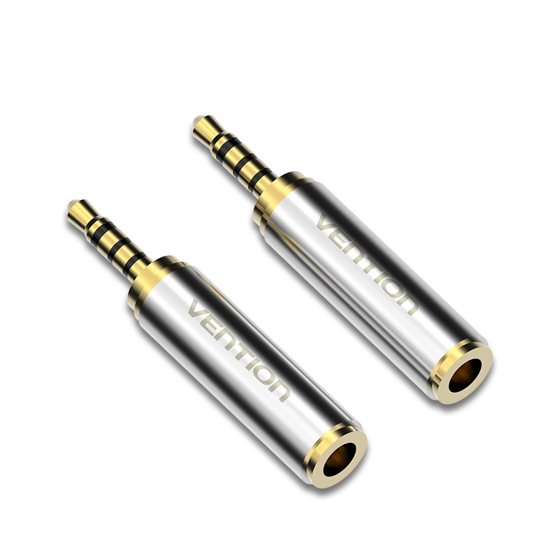 [VAB-S02] VENTION 3.5mm Female to 2.5mm Male Adapter Gold Model # VAB-S02