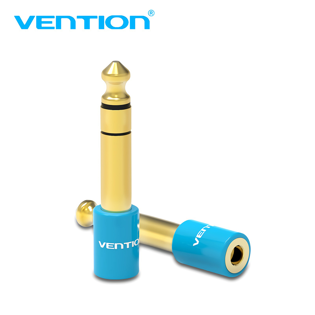 [VAB-S01-L] VENTION 6.5mm Male to 3.5mm Female Audio Adapter Blue Model # VAB-S01-L
