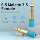 vention 6.5mm Male to 3.5mm Female Audio Adapter Blue Pack of 2