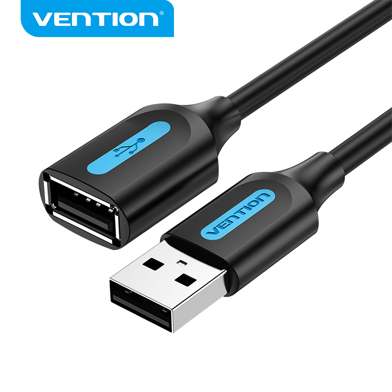 [CBIBJ] VENTION USB 2.0 A Male to A Female Extension Cable 5M Black PVC Type Model # CBIBJ