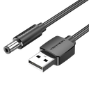 VENTION USB to 5.5mm Barrel Jack 5V DC Power Cable White 0.5m Model # CEYBD