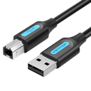 VENTION USB 2.0 A Male to B Male Cable 0.5M Black PVC Type Model # COQBD