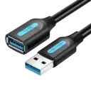 VENTION USB 3.0 A Male to A Female Extension Cable  0.5M Black PVC Type Model # CBHBD