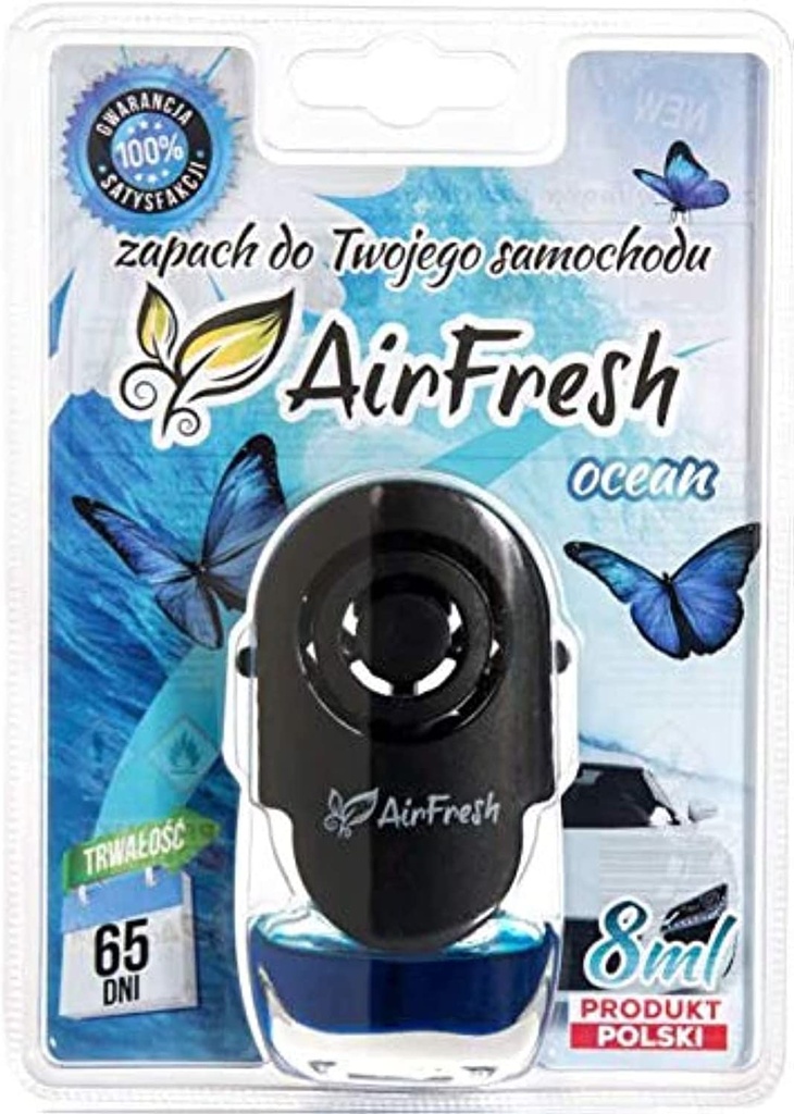 Airfresh Car Fresheners Vent Tabs 8ml Made in Poland (Ocean)