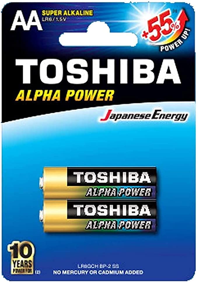 TOSHIBA ALPHA POWER AA - 2 Battery Pack