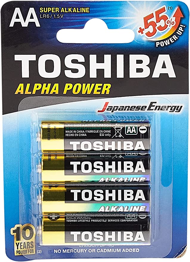 TOSHIBA ALPHA POWER AA - 4 Battery Pack