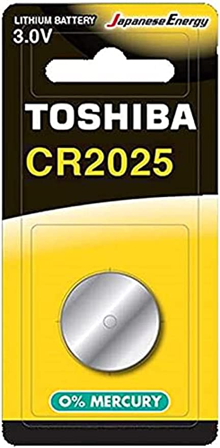 TOSHIBA CR2025 Lithium Coin Cell Battery 3.0V (0% Mercury)