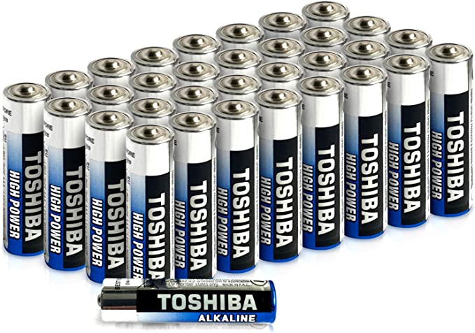 [258444] Toshiba AAA Alkaline Batteries 40 Pack | High Power | Extra Long Operating Time | LR03 Superior Japanese Quality | Super Value Bulk Pack