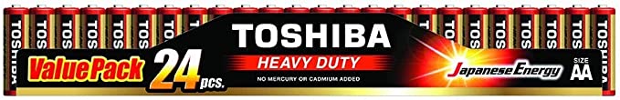 TOSHIBA Heavy Duty AA 24 Battery Pack