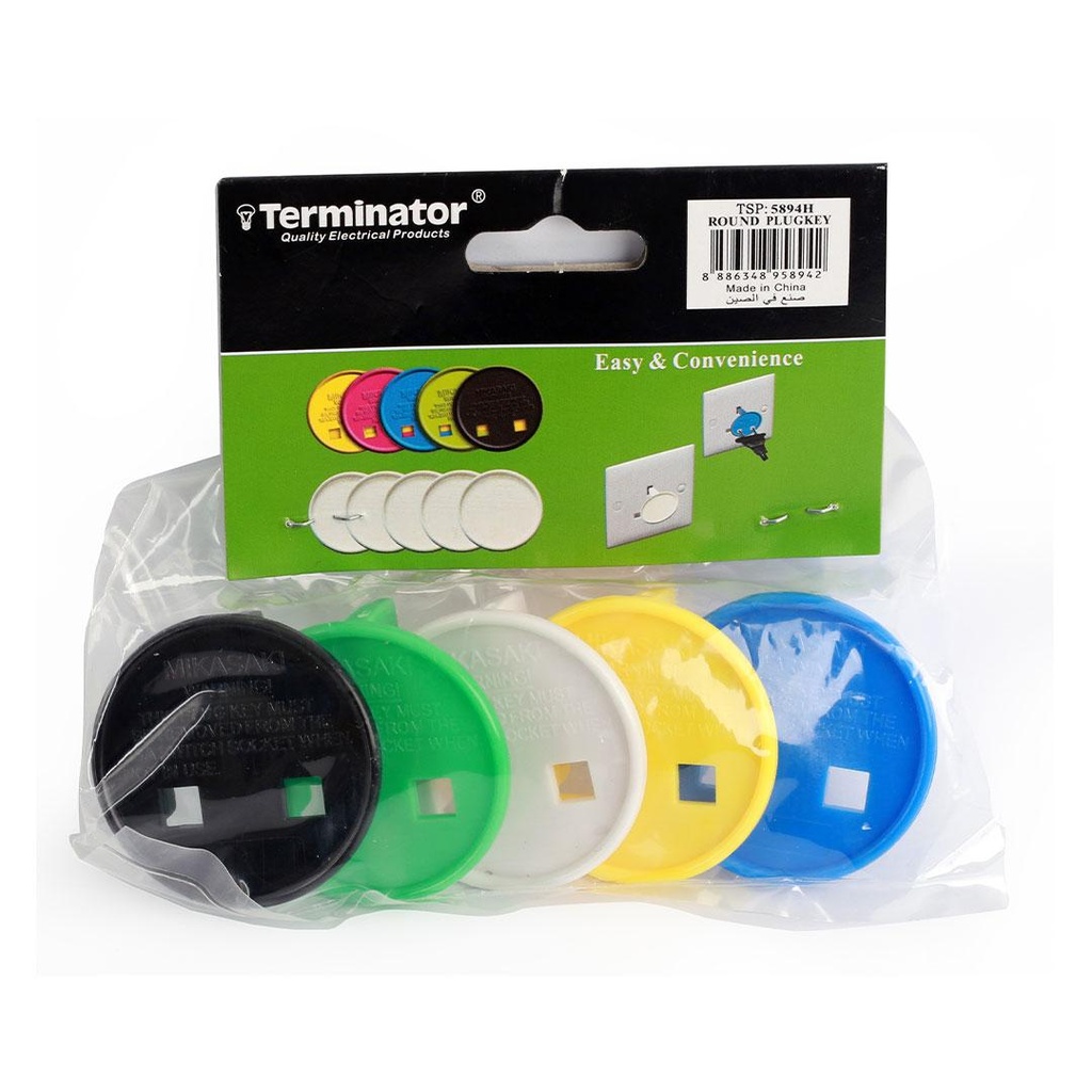 Terminator 13A Plug to 2 Pin Socket Conversion Plates (White)