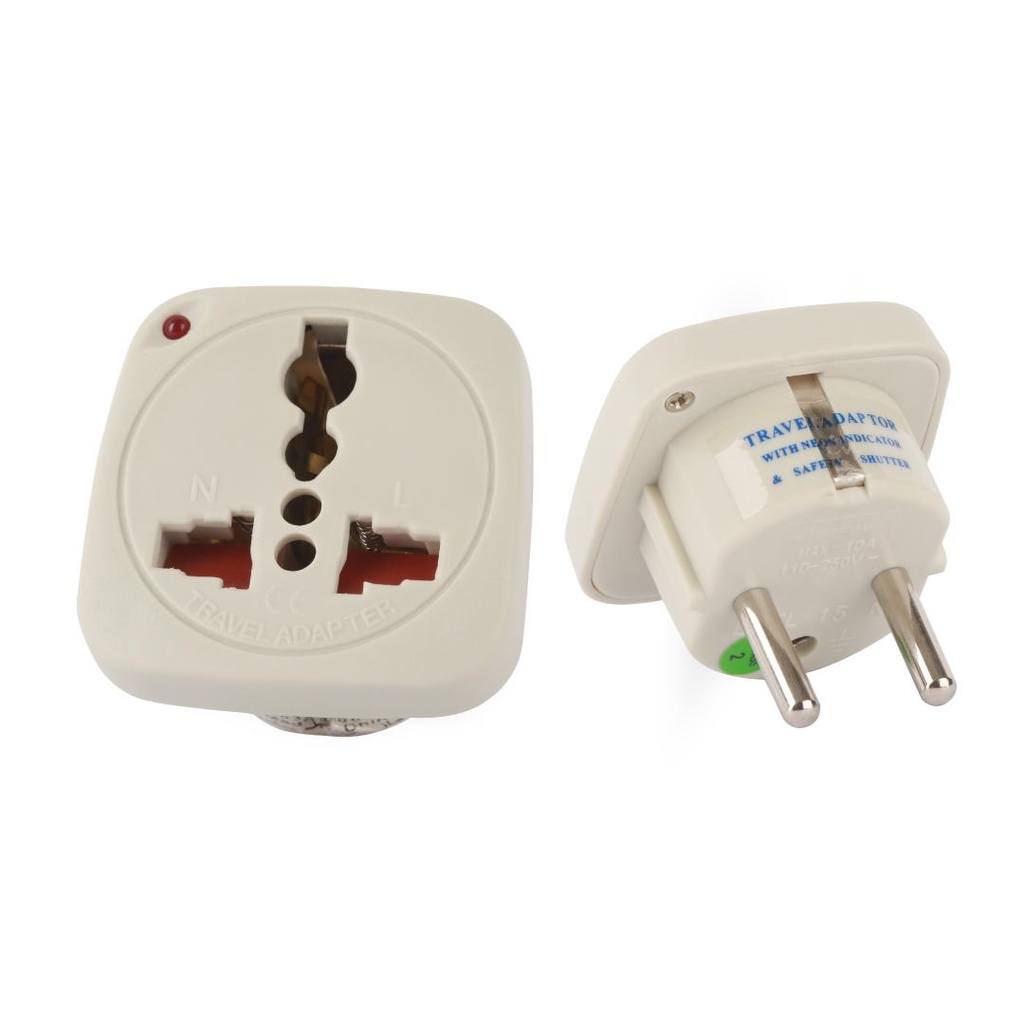 [TL 15] Terminator Multi Traveler Adapter With Shutter & Indicator (EU to Universal)