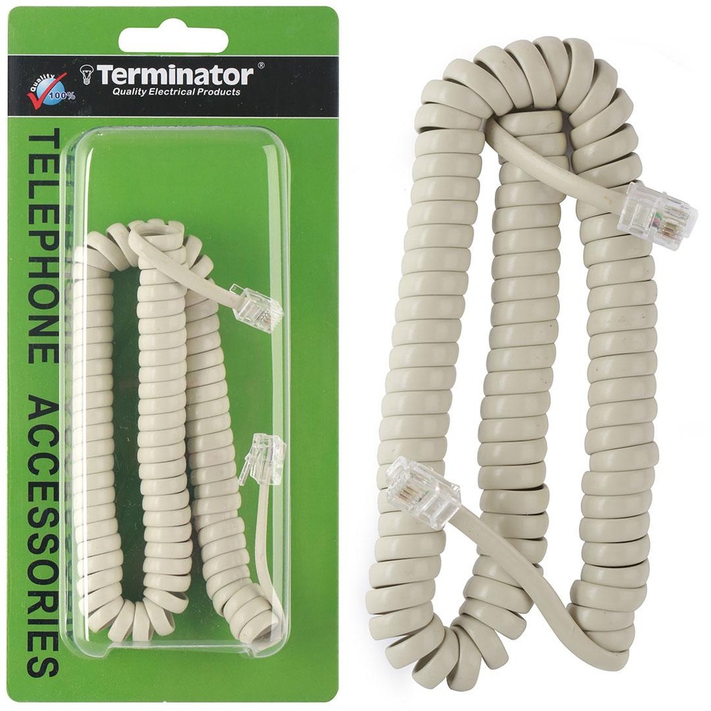 Terminator Telephone Cord 5 3.200 6.00 3.008 5 3.158 0.75 15.04 (Black)