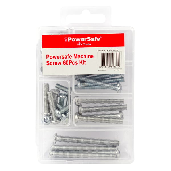 Machine Screw with Nut Approx 60Pcs Set