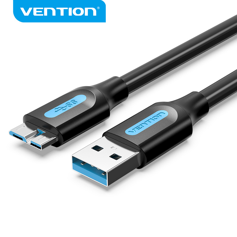 VENTION USB 3.0 A Male to Micro-B  Male  Cable 1.5M Black PVC Type Model # COPBG