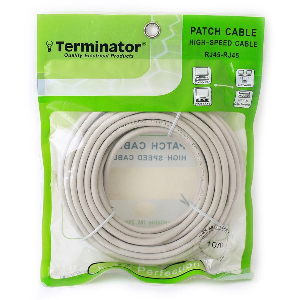 High speed Patch Cable CAT6 10 Meters, Terminator, TPCC6 10