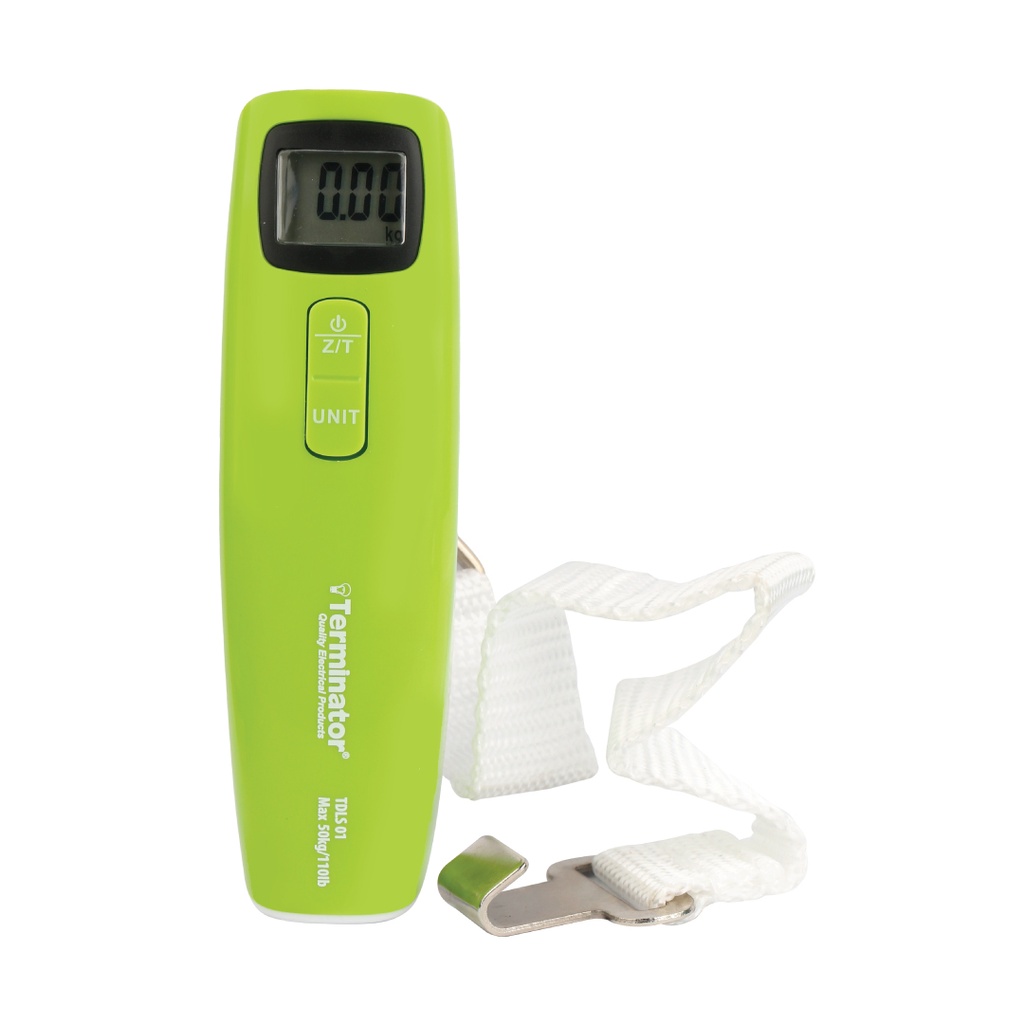 [TDLS 01] Terminator High Accuracy LCD Digital Electronic Hanging Scale 50kg Portable Travel Suitcase Luggage Scales Travel Bag Mini Pocket Weight Belt Scales