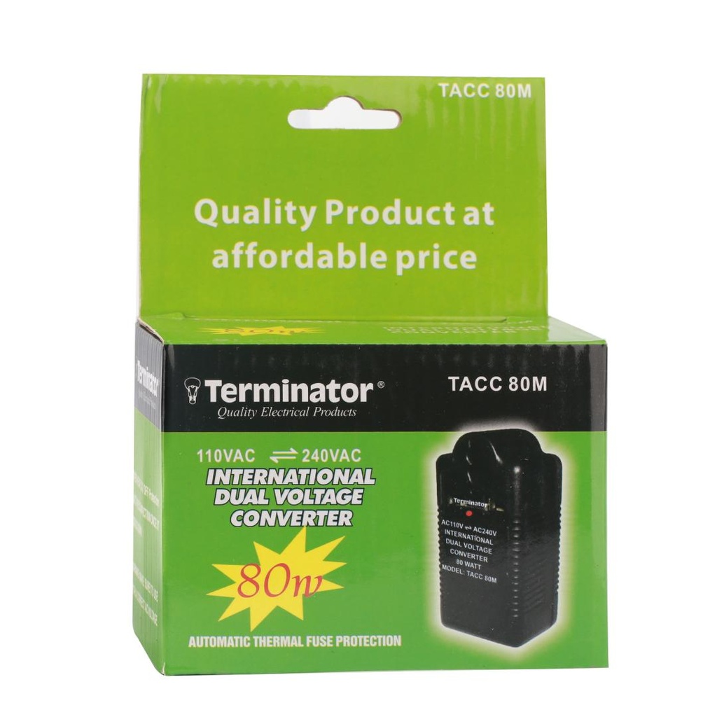 Terminator AC to AC Dual Voltage converter - TACC 80M