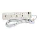 Terminator Power Extension 4 Socket 2 USB Charging Ports with 3 Meter Cable -TPB 4AU