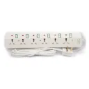 6 Way Universal Power Extension Socket with 3M Cable TPB-6G