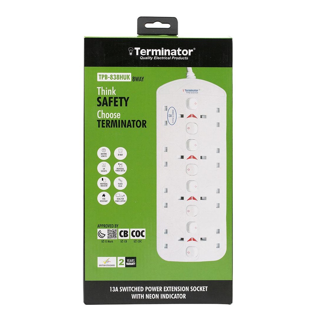Extension 8G/3M TPB 838-UK Socket, Individual Switch Terminator
