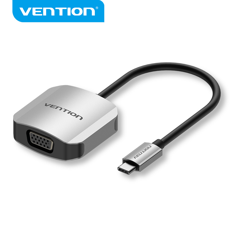 [TDFHB] VENTION USB-C to VGA Converter 0.15M Gray Aluminum Alloy Type Model # TDFHB