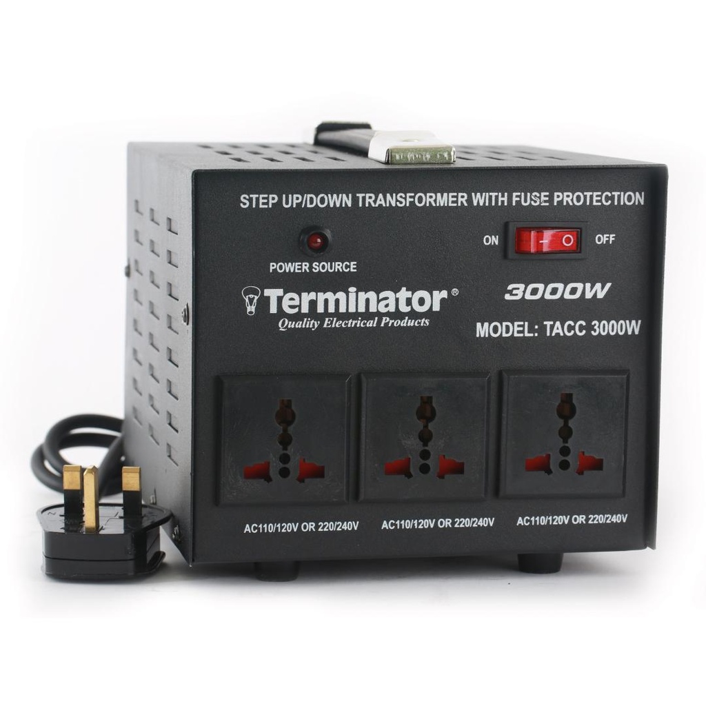 [TACC 3000W] Terminator AC Voltage Converter Black, 3000 W - TACC3000W
