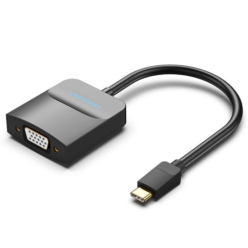 [TDDBB] VENTION Type-C to VGA Adapter 0.15M Black ABS Type Model # TDDBB