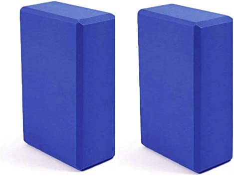 BUY4LESS - 2 Pcs Yoga Block Brick Foaming Foam Home Exercise Fitness Gym Sport Tool 225x 145x76 mm (Dark Blue)