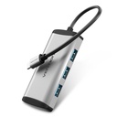 VENTION Type-C to USB3.0*4/Micro USB Hub 0.15m Gray Metal Type Model # TGCHB