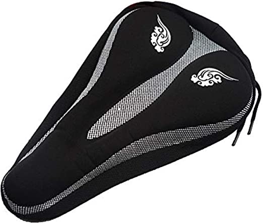 BUY4LESS - Bike Seat cover Soft Wide Exercise Bicycle Cushion For Bike saddle, Comfortable Cover Fits Cruiser And Stationary Bikes, Indoor Cycling (Multicolor)